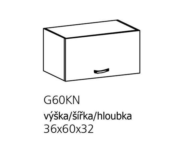 Fotogalerie G60KN ( 60 cm), horní výklopná skříňka kuchyňské linky Provance