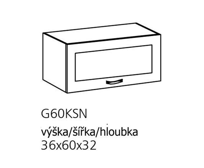 Fotogalerie G60KSN (60 cm), horní výklopná skříňka kuchyňské linky Royal