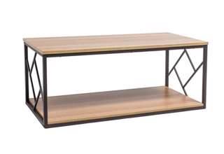 Konferenční stolek L Tablo - kov/ dub - tmavý braz