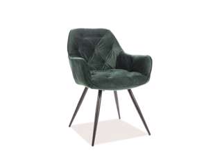 Jídelní židle/křeslo CHERRY Velvet zelené