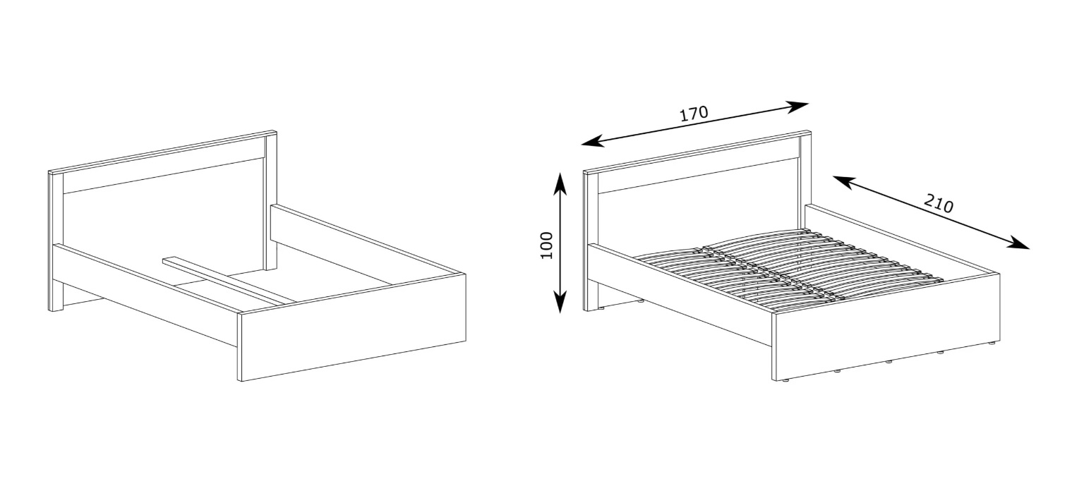 Postel 160 Indianapolis I 19 jasan tmavý MAXI ORION