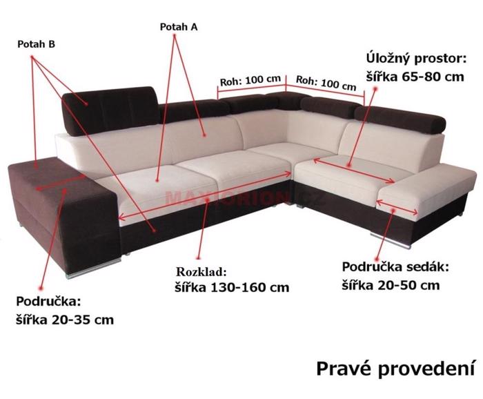 Fotogalerie Sedací souprava Metrix IV - výběr potahů