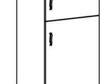 Fotogalerie D60ZL (60 cm) pravá, vysoká skříňka pro vestavnou lednici kuchyňské linky Provans