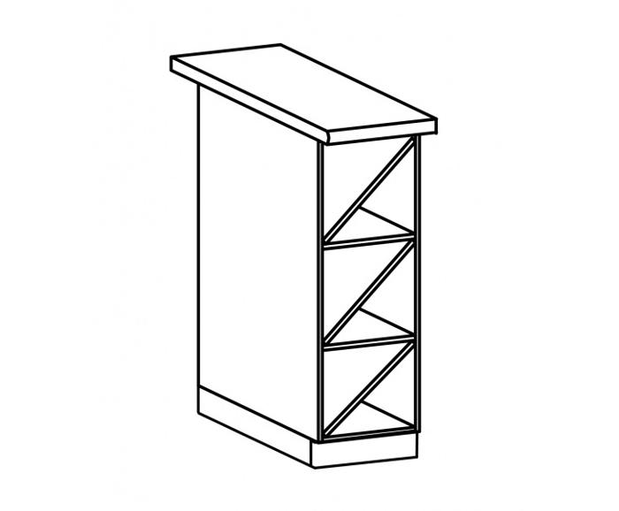 Fotogalerie D20W (20 cm), spodní skříňka na víno kuchyňské linky Aspen, Provans, Royal