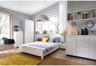 Postel Kaspian LOZ/160 (160x200 cm) – Čistá bílá