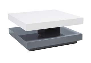 Konferenční stolek Falon - bílý lak/šedý lak