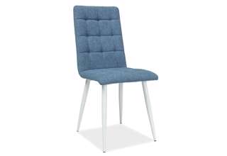 Jídelní židle Otto - modrá/bílý mat