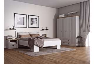 Postel 160x200 Provans L1 – Sosna Andersen / Dub Lefkas temný