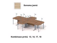 Fotogalerie Rohový pracovní stůl Opti 14 - Sonoma jasná