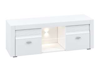 Televizní stolek Arko 10 - bílá/bílý lesk