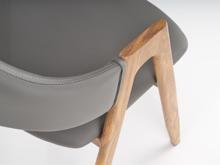 Fotogalerie Jídelní židle K247 - šedá/dub medový