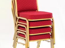 Fotogalerie Jídelní židle K66 - červená/zlatá