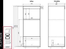 Fotogalerie D14RU 60 (60 cm) skříňka pro vestavbu, kuchyňské linky Platinum