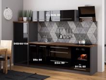 Fotogalerie Luxusní kuchyňská linka Platinum 280 cm vysoký lesk