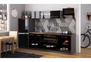 Luxusní kuchyňská linka Platinum 280 cm vysoký lesk