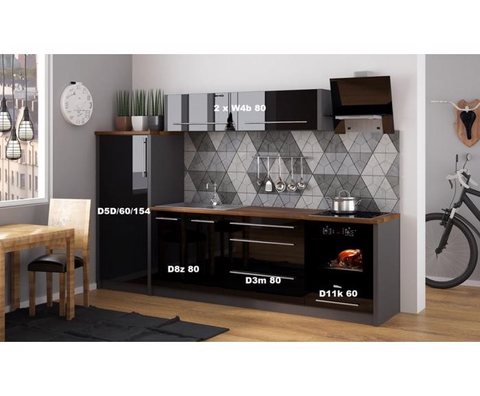 Fotogalerie Luxusní kuchyňská linka Platinum 280 cm vysoký lesk