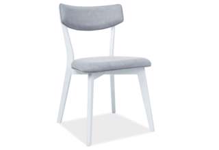 Čalouněná židle Karl - bílá/ šedá