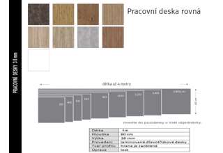 Extom Kuchyňská pracovní deska 38 mm / cena za 1 cm