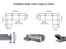 Fotogalerie Luxusní rohová sedací souprava do L Busto - výběr potahů