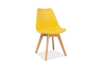 Jídelní židle Kris -buk/žlutá