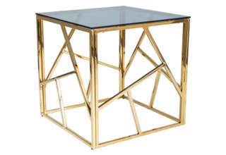 Konferenční stolek Escada B - kouřová/ zlatá