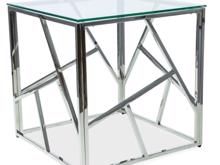 Fotogalerie Konferenční stolek Escada B - průhledná/ stříbrná
