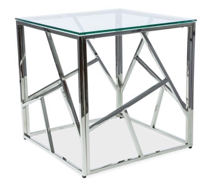 Fotogalerie Konferenční stolek Escada B - průhledná/ stříbrná
