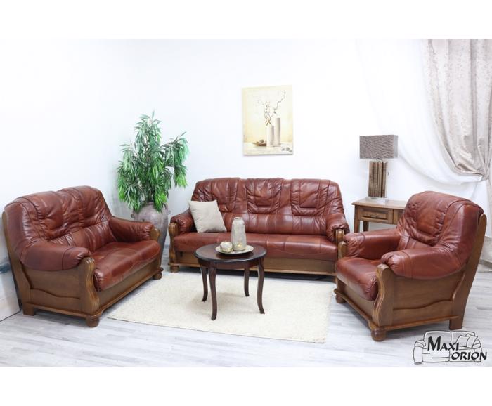 Fotogalerie Sedací souprava Roma z pravé kůže 3R + 2 + 1