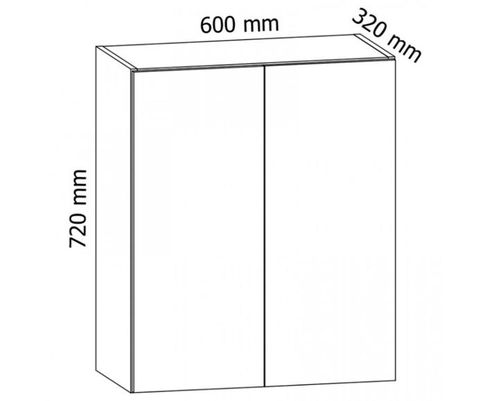 Fotogalerie G60 (60 cm), horní skříňka kuchyňské linky Aspen - bílá