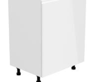 Fotogalerie D60P/L (60 cm) pravá, spodní skříňka jedno dvířková kuchyňské linky Aspen - bílá