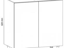 Fotogalerie D80Z ( 80 cm), spodní skříňka dřezová kuchyňské linky Aspen - bílá