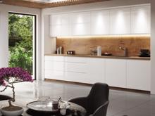 Fotogalerie D60Z P/L (60 cm) levá, spodní skříňka dřezová, jedno dvířková kuchyňské linky Aspen - bílá
