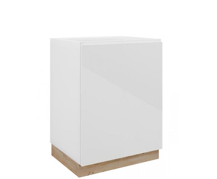 Fotogalerie D60Z P/L (60 cm) pravá, spodní skříňka dřezová, jedno dvířková kuchyňské linky Aspen - bílá