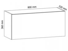 Fotogalerie G80K (80 cm), horní skříňka výklopná kuchyňské linky Aspen