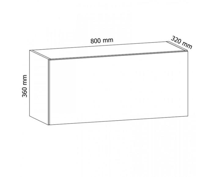 Fotogalerie G80K (80 cm), horní skříňka výklopná kuchyňské linky Aspen