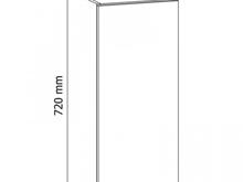 Fotogalerie G40 levá  ( 40 cm), horní skříňka kuchyňské linky Aspen - šedá