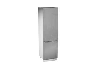 D60ZL (60 cm) pravá, vysoká skříňka pro vestavnou lednici kuchyňské linky Aspen - šedá