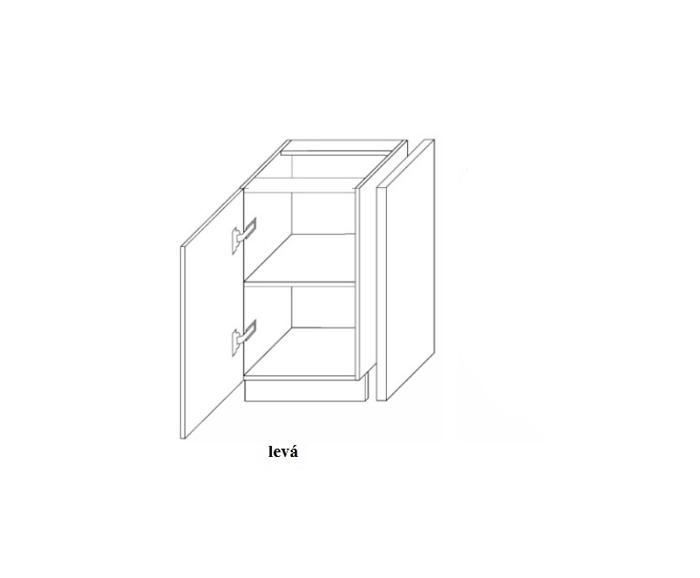 Fotogalerie G60 P/L levá ( 60 cm), horní skříňka kuchyňské linky Aspen - šedá