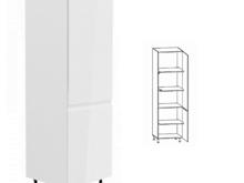 Fotogalerie D60R(60 cm) pravá, vysoká skříňka kuchyňské linky Aspen - bílá