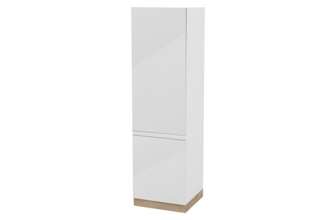 D60ZL(60 cm) levá, vysoká skříňka pro vestavnou lednici kuchyňské linky Aspen - bílá