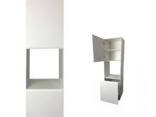 Fotogalerie D60P(60 cm) levá, vysoká skříňka pro vestavnou troubu kuchyňské linky Aspen - bílá
