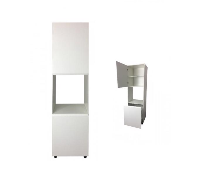 Fotogalerie D60P(60 cm) levá, vysoká skříňka pro vestavnou troubu kuchyňské linky Aspen - bílá