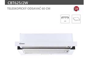 Teleskopický odsavač CANDY CBT625/2W, 5 let záruka