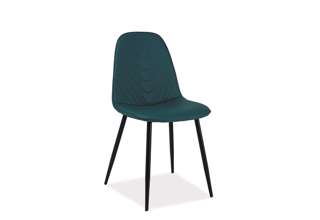 Jídelní židle Teo A - černá/modrá ekokůže