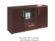 Fotogalerie Komoda 1S 1DSZ 2DPE REMI se sklem (180x82x45)