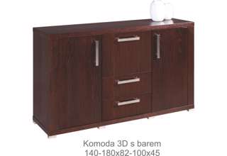 Komoda 2S/4S s barem 2DPE REMI (140x82x45)