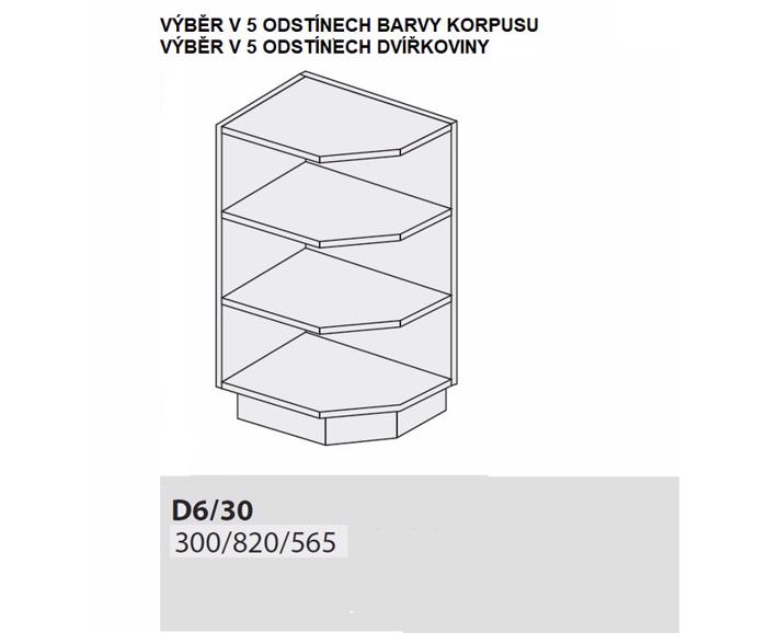 Fotogalerie D6 30 (30 cm), kuchyňské linky Platinum