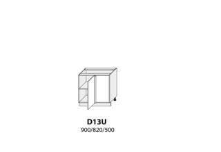 D13U (105 cm), spodní skříňka rohová kuchyňské linky Platinum