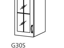 Fotogalerie G30S (30 cm) levá, kuchyňská linka Sicília - bílá