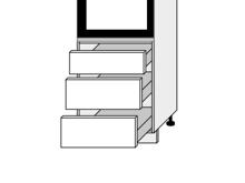 Fotogalerie D14RU/3 (60 cm) - skříňka pro vestavbu se šuplíky, kuchyňské linky Platinum